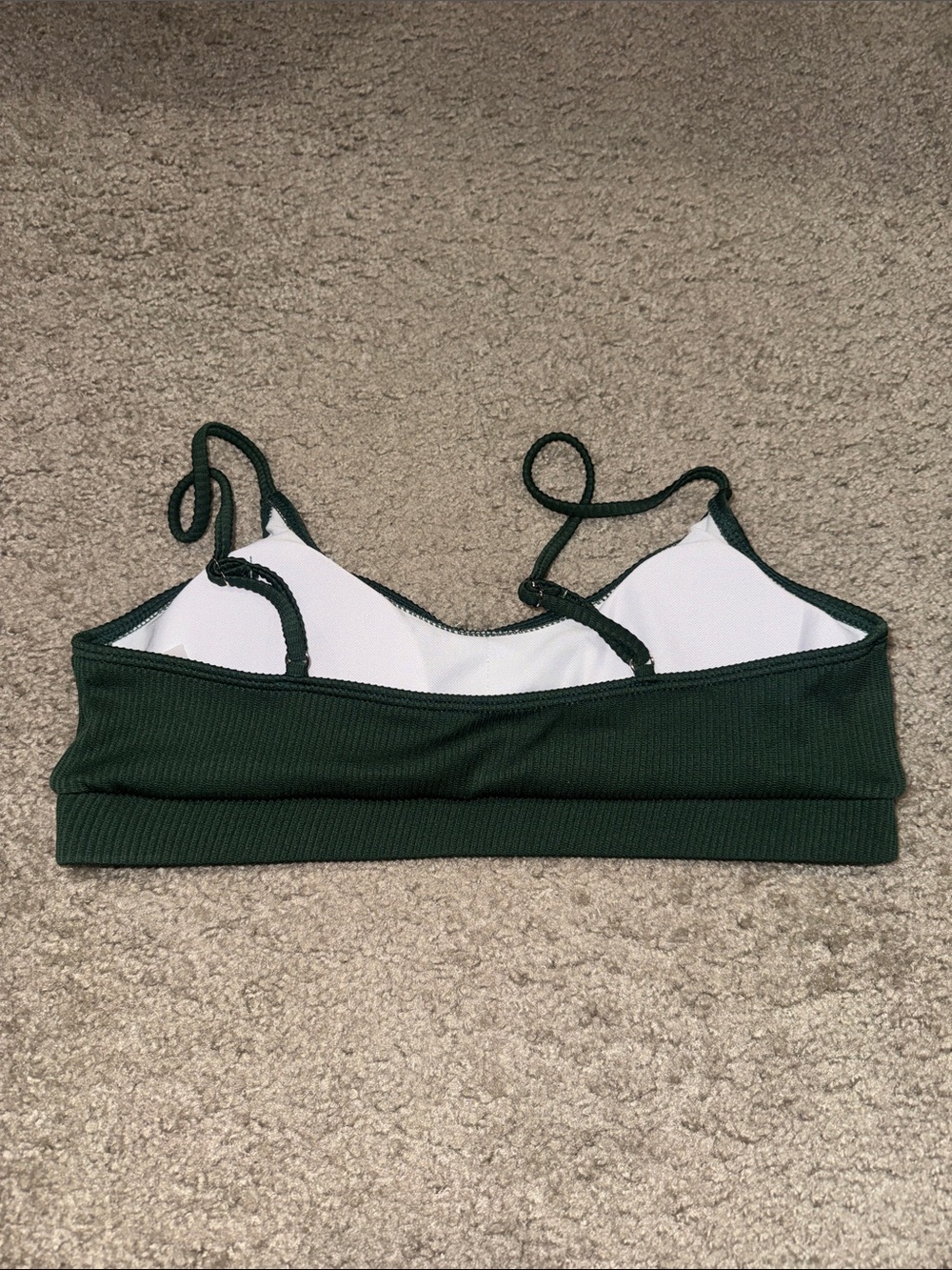 Dark Green Ribbed Bikini Set - Picture 4 of 6